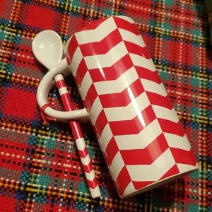 Starbucks holiday mug with spoon. NWT